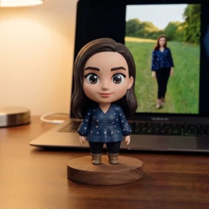 Custom Chibi 3D Portrait UAE - Solo Miniature handcrafted by Artiqra for customers across the UAE. Custom Chibi 3D Portrait UAE - Solo Miniature - custom chibi 3D portrait UAE by Artiqra UAE