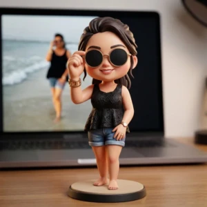 Our Work 38 Personalized mini statue UAE from Artiqra.com featuring smooth UV protected resin and expressive eyes