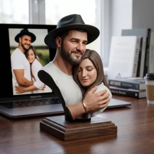 Our Work 39 Personalized 3D portrait gift by Artiqra for weddings with durable crack-resistant resin and elegant finish
