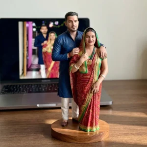 Our Work 6 Premium personalized collectible Dubai featuring 3D printed couple in realistic pose with smooth resin