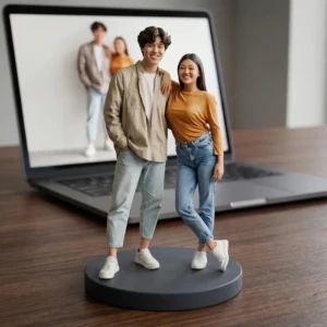 Couple 3D Portrait Sculpture UAE - Hand-Painted handcrafted by Artiqra for customers across the UAE. Couple 3D Portrait Sculpture UAE - Hand-Painted - hand painted couple 3D portrait UAE by Artiqra UAE