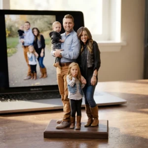 Family 3D Portrait Sculpture UAE - Hand-Painted handcrafted by Artiqra for customers across the UAE. Family 3D Portrait Sculpture UAE - Hand-Painted - hand painted family 3D portrait UAE by Artiqra UAE