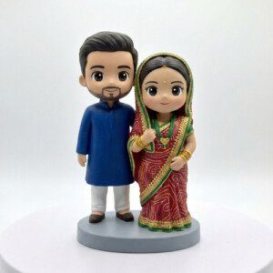 Our Work 46 Custom chibi 3D portrait by Artiqra for cute anniversary gift Dubai with premium hand painted resin finish
