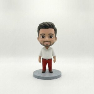 Our Work 64 Custom chibi 3D portrait by Artiqra for cute birthday gift Dubai with premium hand painted resin finish