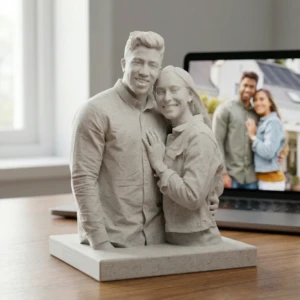 Our Work 69 Personalized mini statue Dubai for couple anniversary gift with high-definition handcrafted resin finish