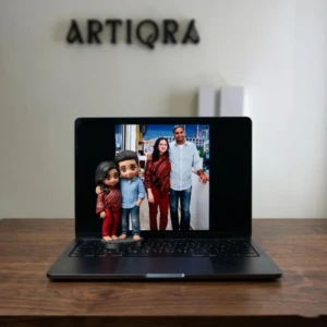 Our Work 22 Personalized chibi couple figurine from photo by ARTIQRA UAE, custom cartoon-style miniature sculpture for couples, anniversaries and romantic gifts
