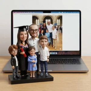 Our Work 4 Unique custom family statue for home decor in Dubai with high resolution 3D printing and luxury gallery finish